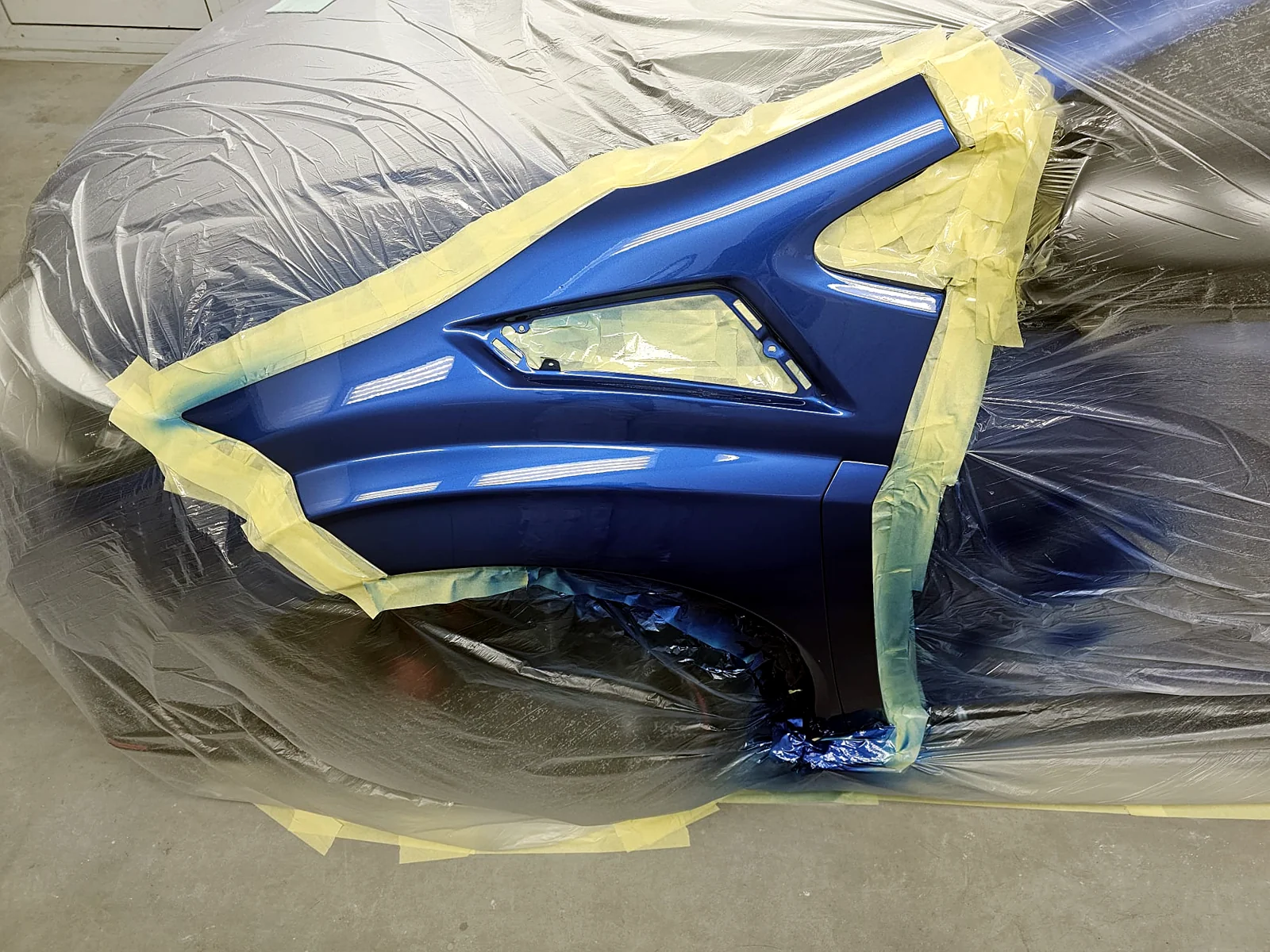 In the booth — Ford Mustang — in the booth to finished