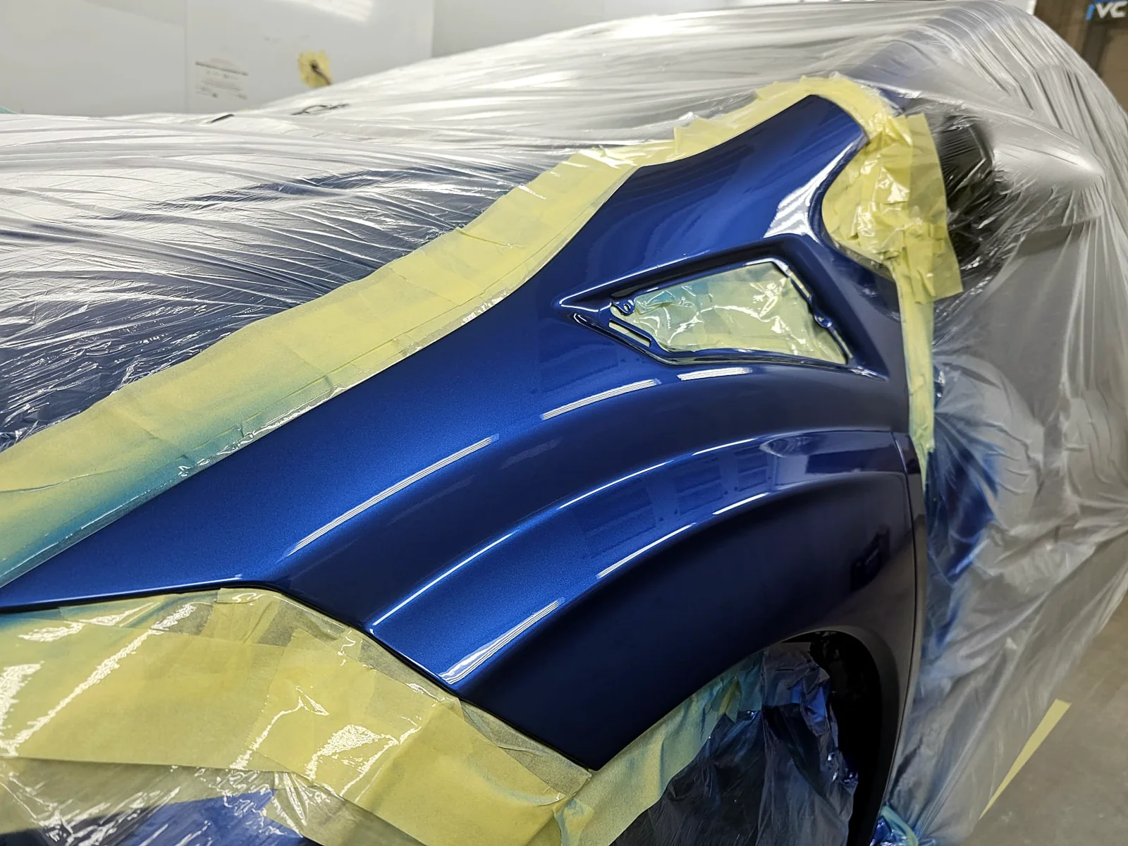 Finished — Ford Mustang — in the booth to finished