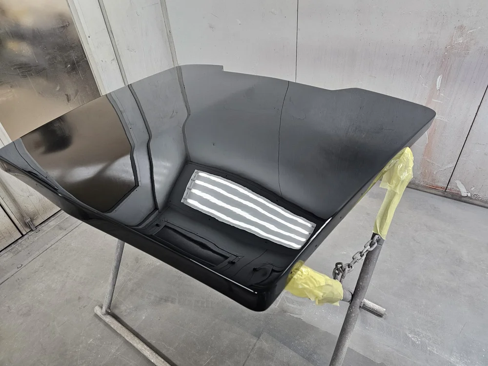 Gloss black panel refinish